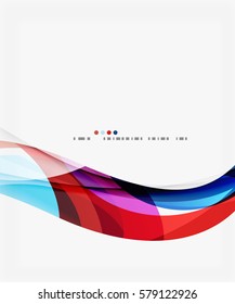 Colorful elegant wave creative layout. Vector template background for workflow layout, diagram, number options or web design