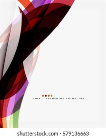 Colorful elegant wave creative layout. Vector template background for workflow layout, diagram, number options or web design