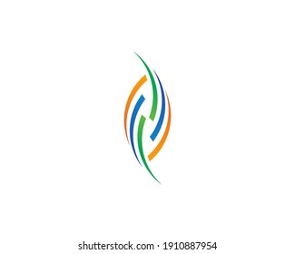colorful element logo design concept