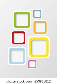 Conjunto de elementos colorido