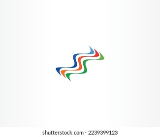 colorful elements icon shape logo design concept