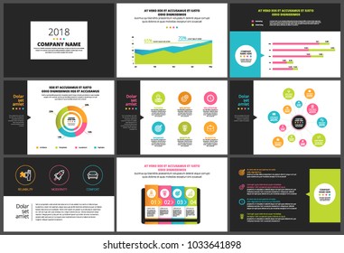 Colorful elements for infographics on a white and black background. Presentation templates. Use in presentation, flyer and leaflet, corporate report, marketing, advertising, annual report, banner.