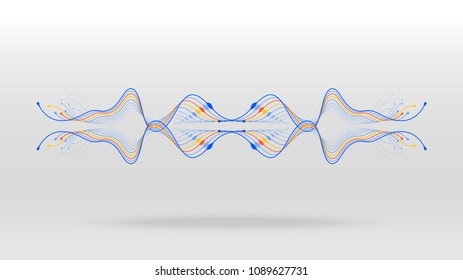 colorful elements sound wave