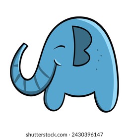 Dibujo de vector de dibujos animados de elefante