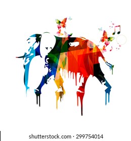Colorful elephant design