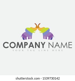 Colorful Elephant Logo design.this is high resolution,creative and unique company logo.you can use this logo for your company and website.this is print ready logo.