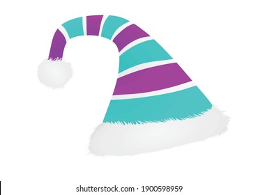 Colorful elf cap. vector illustration