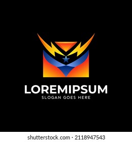 Diseño colorido de la ilustración del logotipo del correo electrónico