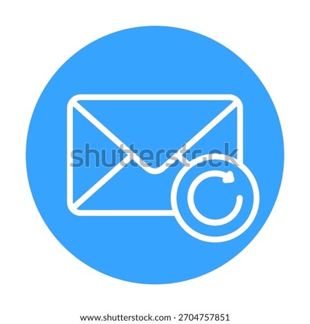 A colorful email refresh icon showing message updates, inbox syncing, and communication refresh actions for apps.