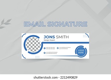 colorful Email signature vector Template Design. Modern and Minimal Layout.Unique business banner design.