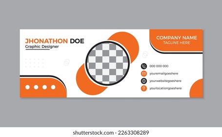 Colorful Email Signatures Template Vector Design.