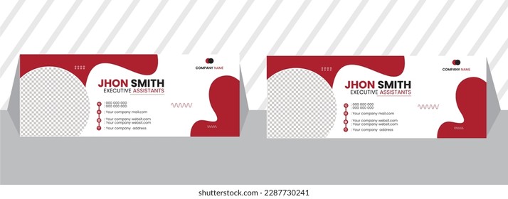 Diseño de vectores de plantillas de firmas de correo electrónico coloridas. Diseño moderno y minimalista.