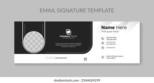 Colorful Email Signatures Template Vector Design. Professional Email Signature Template Modern and Minimal Layout.