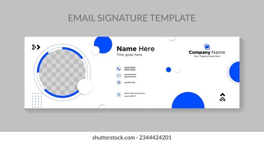 Diseño de vectores de plantillas de firmas de correo electrónico coloridas. Plantilla de firma profesional de correo electrónico Diseño moderno y mínimo.