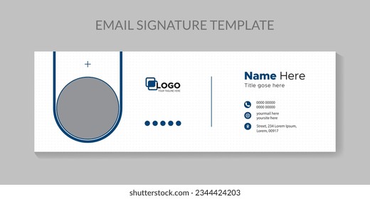 Colorful Email Signatures Template Vector Design. Professional Email Signature Template Modern and Minimal Layout.