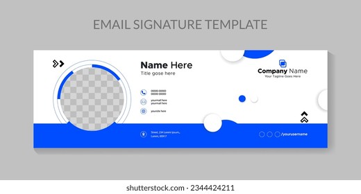 Colorful Email Signatures Template Vector Design. Professional Email Signature Template Modern and Minimal Layout.