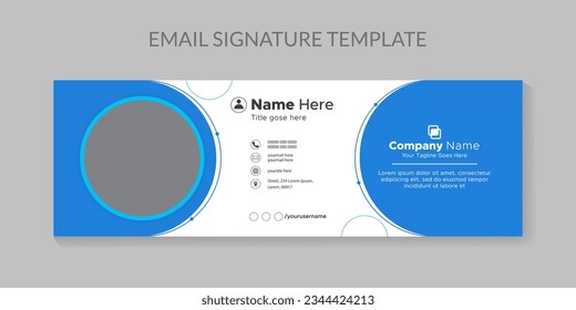 Colorful Email Signatures Template Vector Design. Professional Email Signature Template Modern and Minimal Layout.