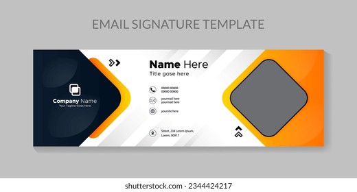 Colorful Email Signatures Template Vector Design. Professional Email Signature Template Modern and Minimal Layout.