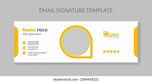 Colorful Email Signatures Template Vector Design. Professional Email Signature Template Modern and Minimal Layout.