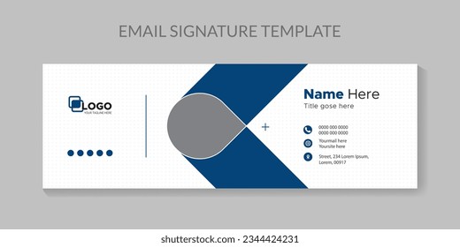 Colorful Email Signatures Template Vector Design. Professional Email Signature Template Modern and Minimal Layout.