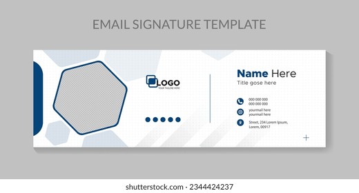 Farbige E-Mail-Signaturen Vorlage Vektordesign. Professionelle E-Mail Signature Vorlage Modernes und Minimales Layout.