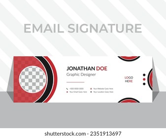 Diseño de vectores de plantillas de firmas de correo electrónico coloridas. Plantilla de firma profesional de correo electrónico Diseño moderno y mínimo.