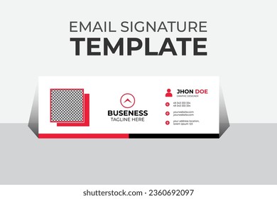 Colorful Email Signatures Template Vector Design. Professional Email Signature Template Modern and Minimal Layout