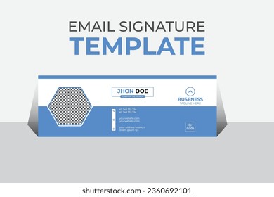 Colorful Email Signatures Template Vector Design. Professional Email Signature Template Modern and Minimal Layout
