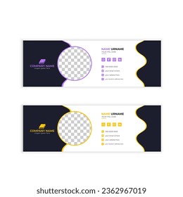 Colorful Email Signatures Template Vector Design. Professional Email Signature Template Modern and Minimal Layout.