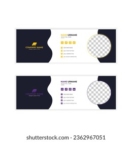 Colorful Email Signatures Template Vector Design. Professional Email Signature Template Modern and Minimal Layout.