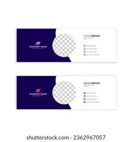 Colorful Email Signatures Template Vector Design. Professional Email Signature Template Modern and Minimal Layout.