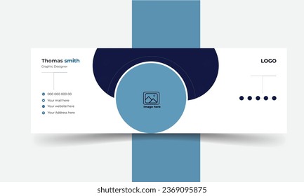 Colorful Email Signatures Template Vector Design Modern and Minimal Layout. 