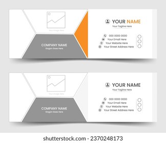 Colorful Email Signatures Template Vector Design. Professional Email Signature Template Modern and Minimal Layout.