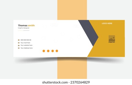 Diseño moderno y minimalista de la plantilla Vector de firmas de correo electrónico coloridas.