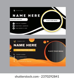 Diseño de vectores de plantillas de firmas de correo electrónico coloridas. Plantilla de firma profesional de correo electrónico Diseño moderno y mínimo.