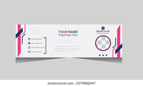 Colorful Email Signatures Template Vector Design. Professional Email Signature Template Modern and Minimal Layout.
