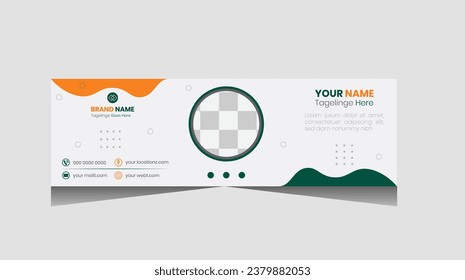 Diseño de vectores de plantillas de firmas de correo electrónico coloridas. Plantilla de firma profesional de correo electrónico Diseño moderno y mínimo.