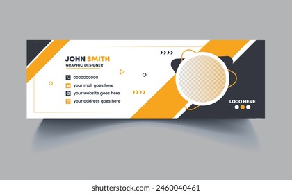 Bunte E-Mail-Signaturen Vorlage Vektorgrafik Design. Professionelle Email Signature Vorlage Moderner und minimalistischer Stil.