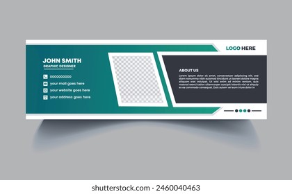 Colorful Email Signatures Template Vector Design. Professional Email Signature Template Modern and Minimal Style.