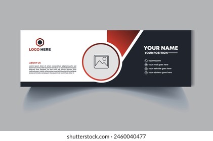 Colorful Email Signatures Template Vector Design. Professional Email Signature Template Modern and Minimal Style.