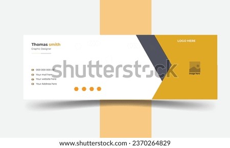 Colorful Email Signatures Template Vector Design Modern and Minimal Layout.