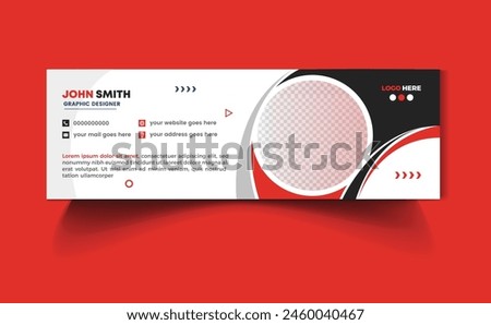Colorful Email Signatures Template Vector Design. Professional Email Signature Template Modern and Minimal Style.
