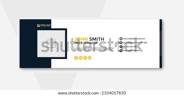 Colorful\
Email Signatures Template Vector Design. Professional Email\
Signature Template Modern and Minimal\
Layout.