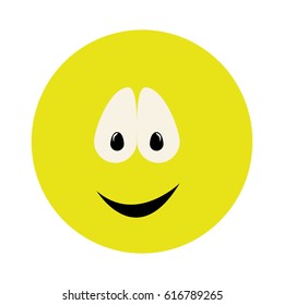 colorful emoticon smile face expression vector illustration