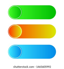 Colorful empty round web buttons vector set.