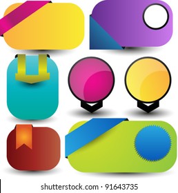 colorful empty web elements collection