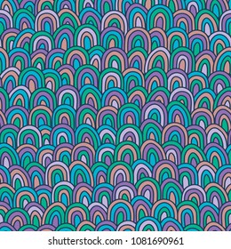 Colorful endless background in scandinavian simple style. Vector seamless pattern.