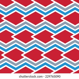 Colorful endless vector striped texture, motif abstract contemporary geometric background. Creative zigzag symmetric continuous pattern.