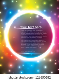 Colorful energetic ring. Editable advertisement template.