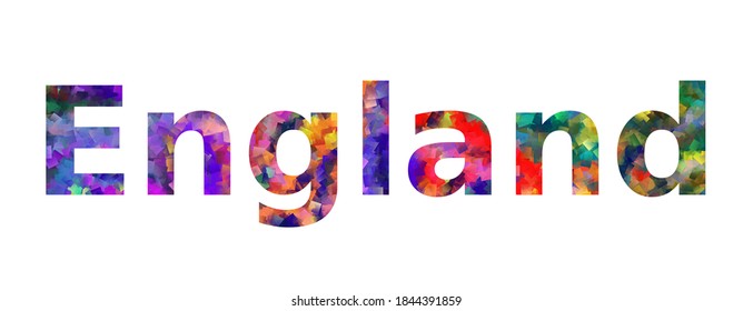 Colorful England text vector design